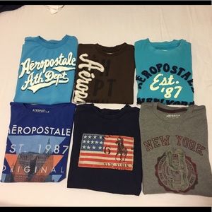 6 - size S shirts (Aeropostale, Arizona, PoloRL)